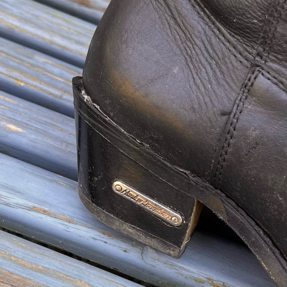 Vintage Harley Davidson Western Style Heeled Boots - Picture 8 of 11